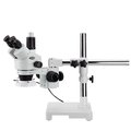 Amscope 7X-45X Trinocular Single-Arm Boom Stereo Microscope, Fluorescent Ring Light SM-3T-FRL